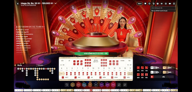 M88 cũng có sảnh chơi Sic Bo